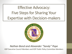 Effective Advocacy - Wayne Community College