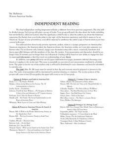 independent reading