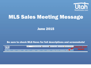 June MLS Sales Meeting Message ()
