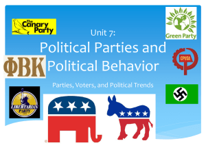 Political Parties and Political Behavior