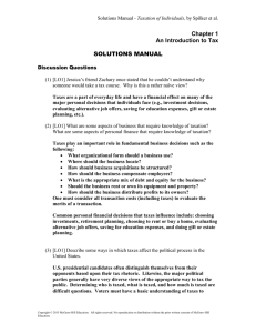 Free sample of Solution Manual for Essentials of Federal