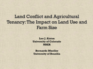 Agricultural Tendency, Crop Choices and Farm Size