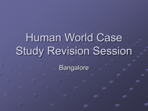 Human World Case Study Revision Session
