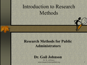 Introduction - Gail Johnson's Research Demystified