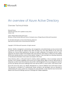 An overview of Azure Active Directory