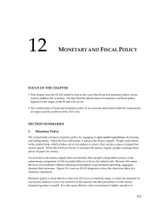 12 Monetary and Fiscal Policy