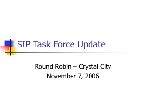 SIP Task Force Update - Public Television Affinity Group Coalition