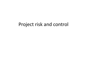 Project risk and control