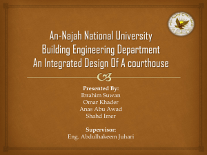 An-Najah National University Building Engineering Department An