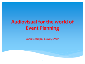 Audiovisual for the world of Event Planning