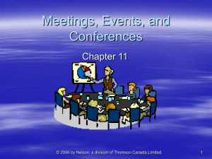 Meetings, Events, and Conferences