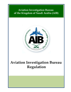 aib regulation - The Aviation Investigation Bureau of the Kingdom of