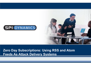 Zero Day Subscriptions: Using RSS and Atom Feeds As Attack