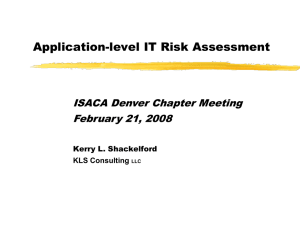 Application IT Risk Assessment