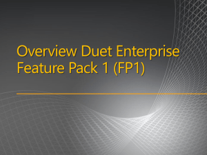 Introducing Feature Packs for Duet Enterprise