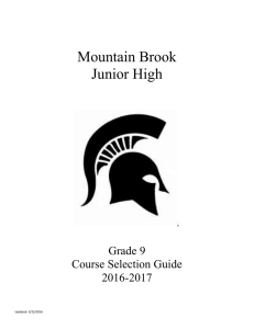 Course Selection Guide - Mountain Brook City Schools