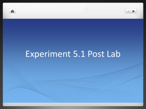 Experiment 5.1 Post Lab