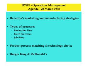 Types of Processes - Columbia Business School