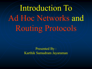 Protocols of Ad Hoc Network