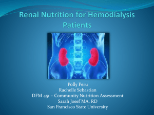Renal Nutrition for Hemodialysis Patients