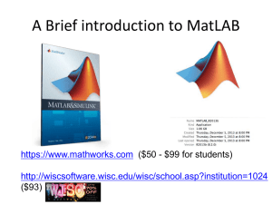 MatLAB intro slides