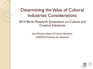 value of culture and creative industries through empirical research?