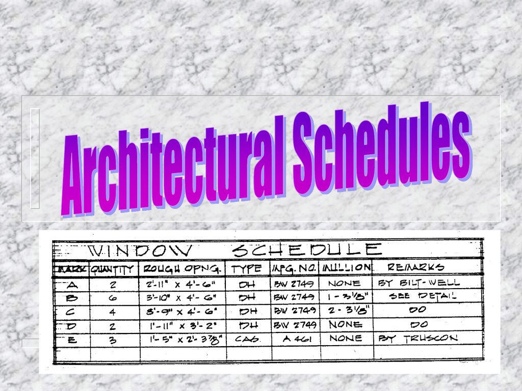 Door Schedule Abbreviations Art floppy