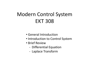 Modern Control System EKT 308