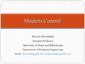 Modern Control - University of Sistan & Baluchestan