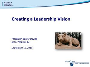 Creating a Leadership Vision – PowerPoint