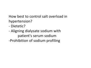 How best to control salt overload in hypertension? Dietetic?
