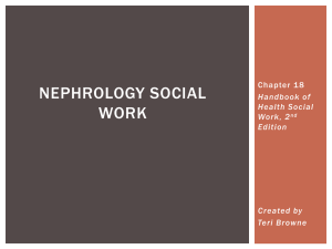 Chapter 18 Nephrology Social Work