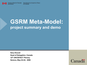 GSRM Meta-Model: project summary and results