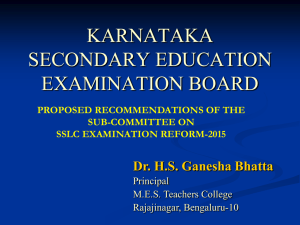 kseeb & cce ppt sslc 2015 - Karnataka Secondary Education