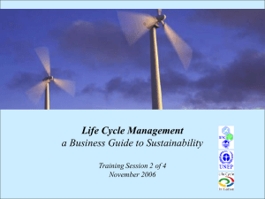 DRAFT UNEP Life Cycle Management Training Kit Part II LCM as