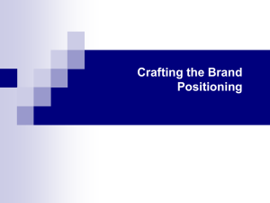 Crafting the Brand Positioning