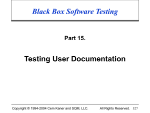 Black Box Software Testing