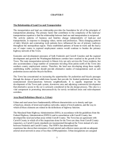 CHAPTER 5 The Relationship of Land Use and Transportation The