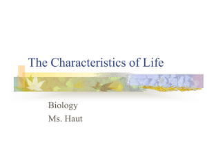 ch. 1 Characteristics of Life and Scientific Method and Graphing-2007