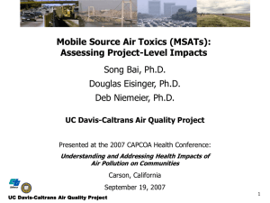 UC Davis-Caltrans Air Quality Project