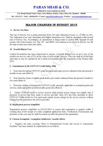 Major Changes In Budget 2015