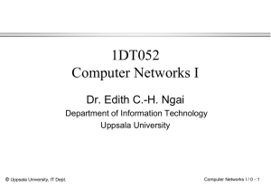 Distributed Systems - Department of Information Technology