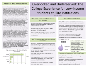 Poster presentation on low-SES students at elite
