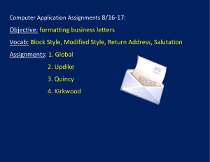 Computer Application Assignments 9/1-2
