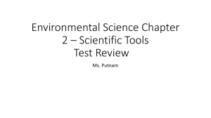 Environmental Science Chapter 2 * Scientific Tools Test Review