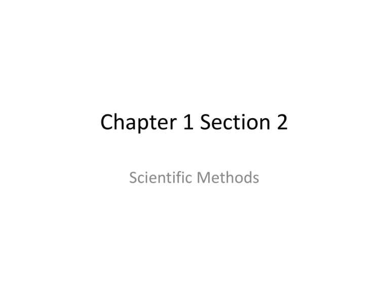 Chapter 1 Section 2 Science Notes