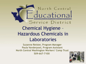 Hazardous Chemicals in Labs - North Central Education Service