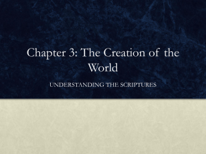 Chapter 3: The Creation of the World