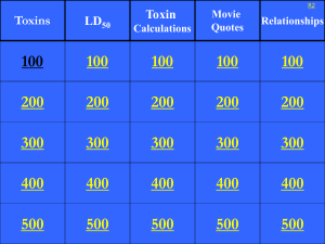 toxins LD 50 (mg/kg) - Cathedral High School
