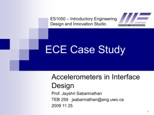 Accelerometers in Interface Design I